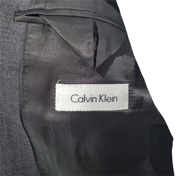 Calvin Klein Grey Wool Suit Men's 40 Long x 35 - Picture 6 of 8